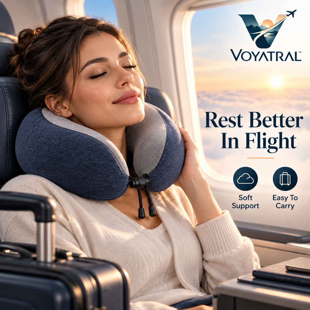 Voyatral™ Ergonomic Travel Neck Pillow for Comfortable Journeys