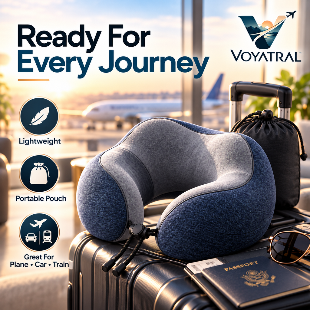 Voyatral™ Ergonomic Travel Neck Pillow for Comfortable Journeys