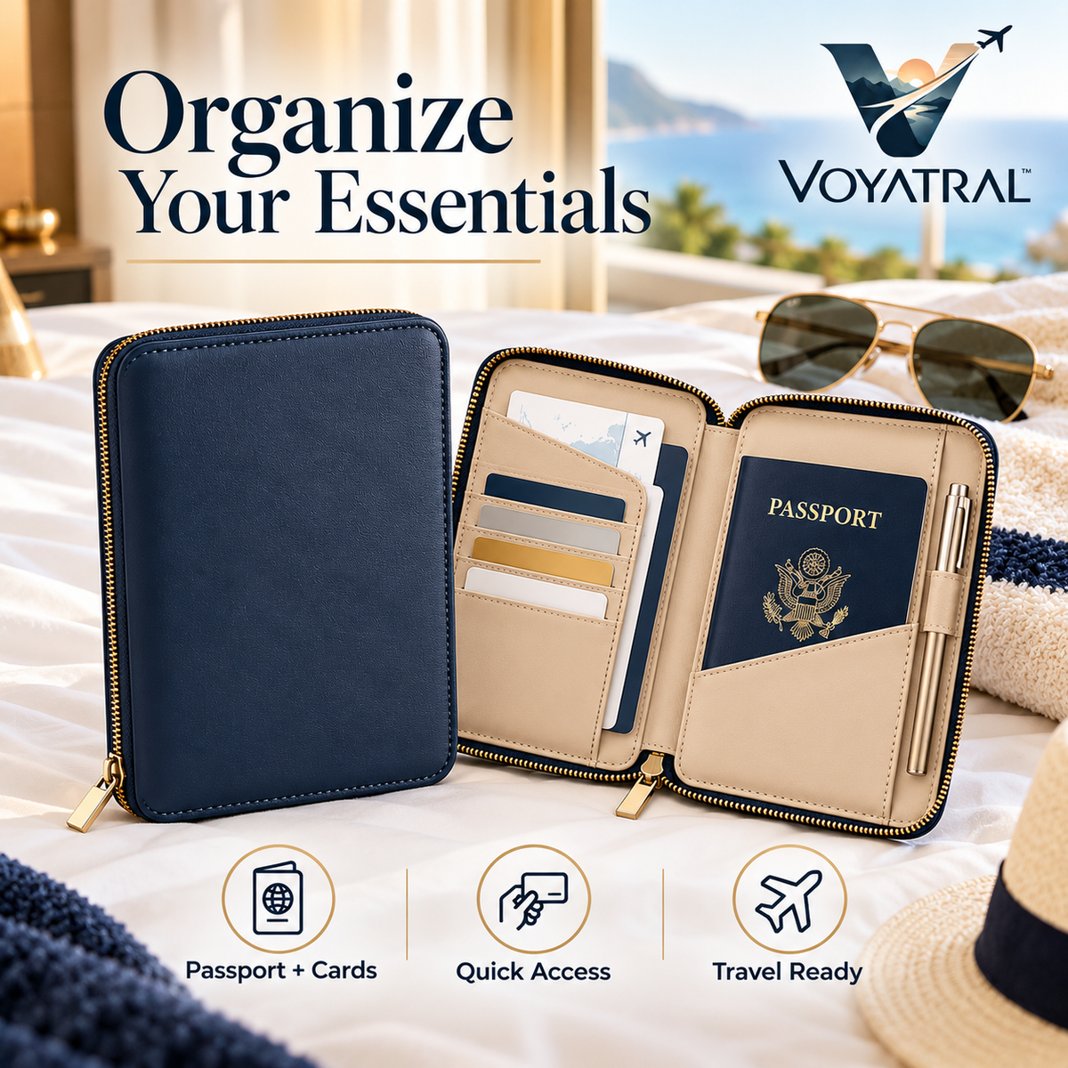 Voyatral™ Premium Passport Holder Travel Document Organizer