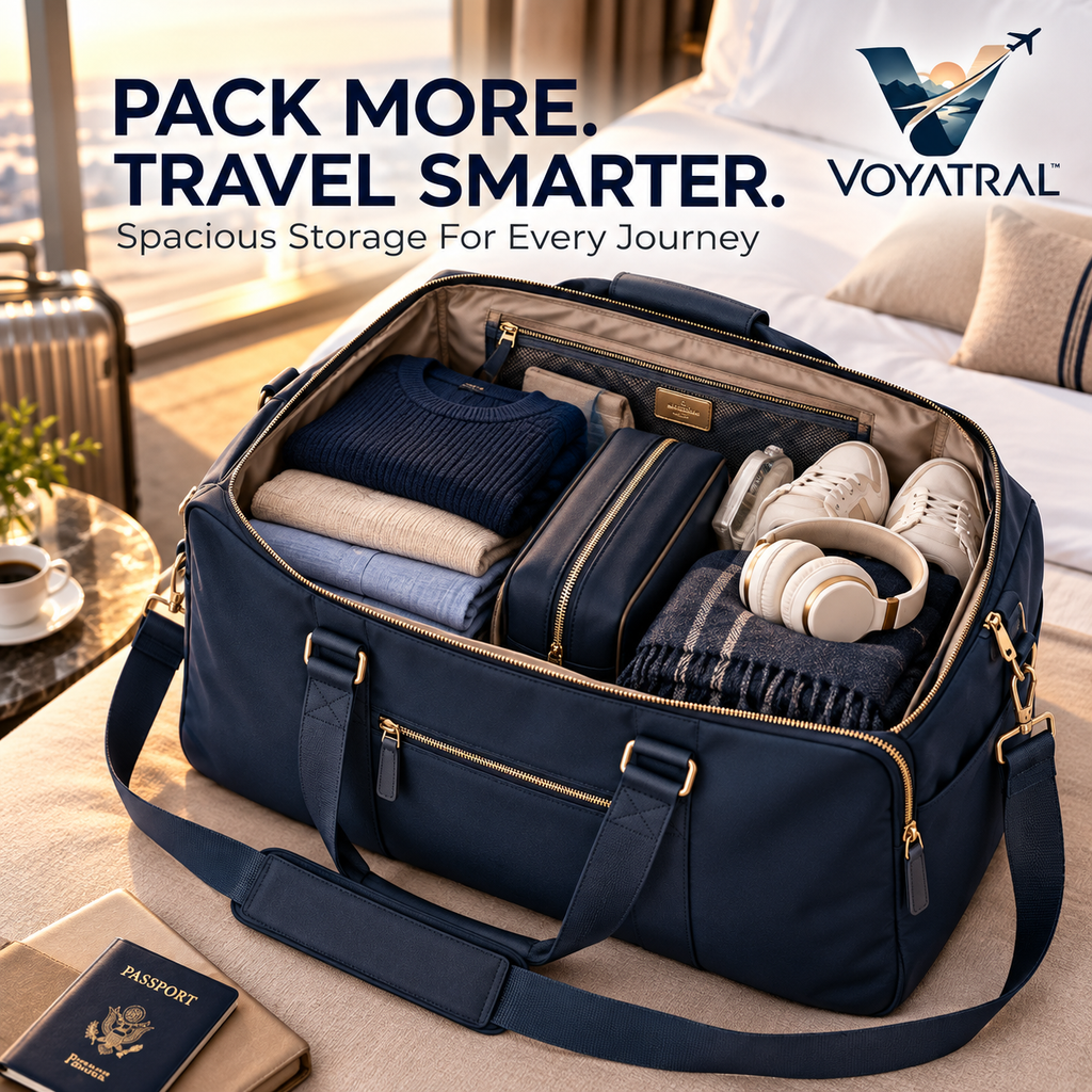 Voyatral™ Travel Duffel Bag for Weekend Trips and Adventures