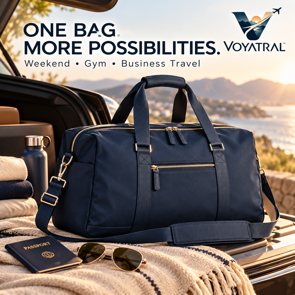 Voyatral™ Travel Duffel Bag for Weekend Trips and Adventures