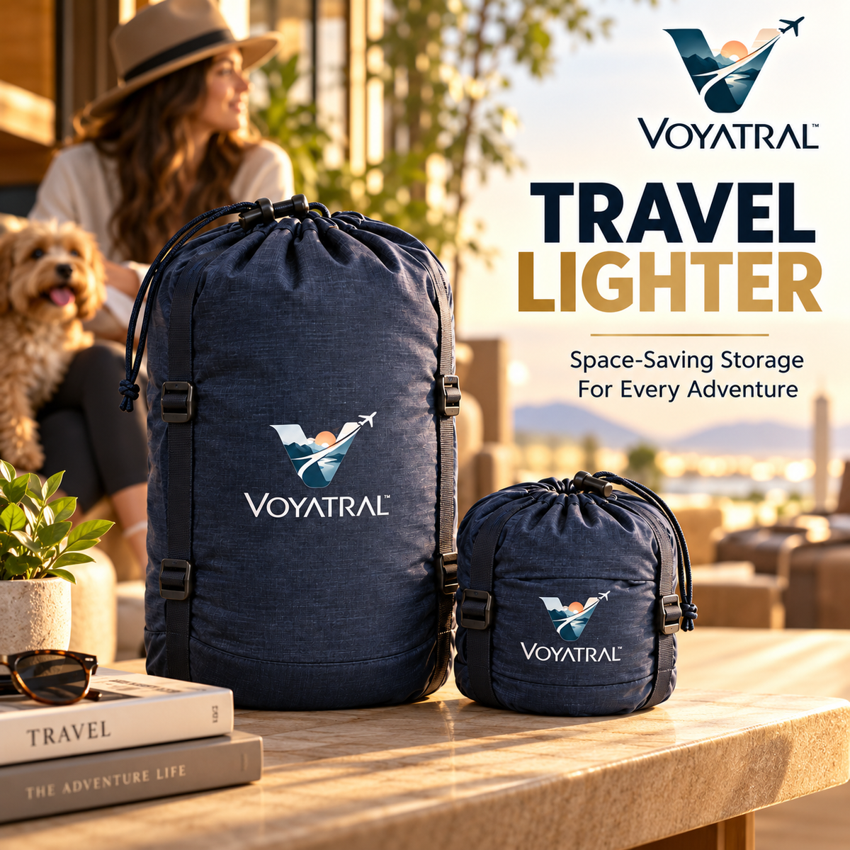Voyatral™ Compression Packing Bags for Space Saving Travel Storage