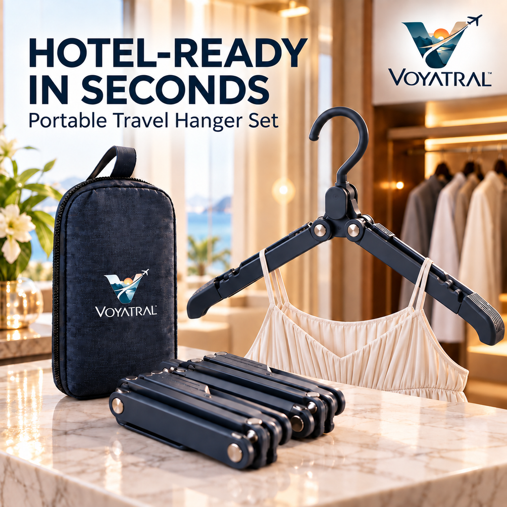 Voyatral™ Portable Folding Travel Hanger for Clothing Organization