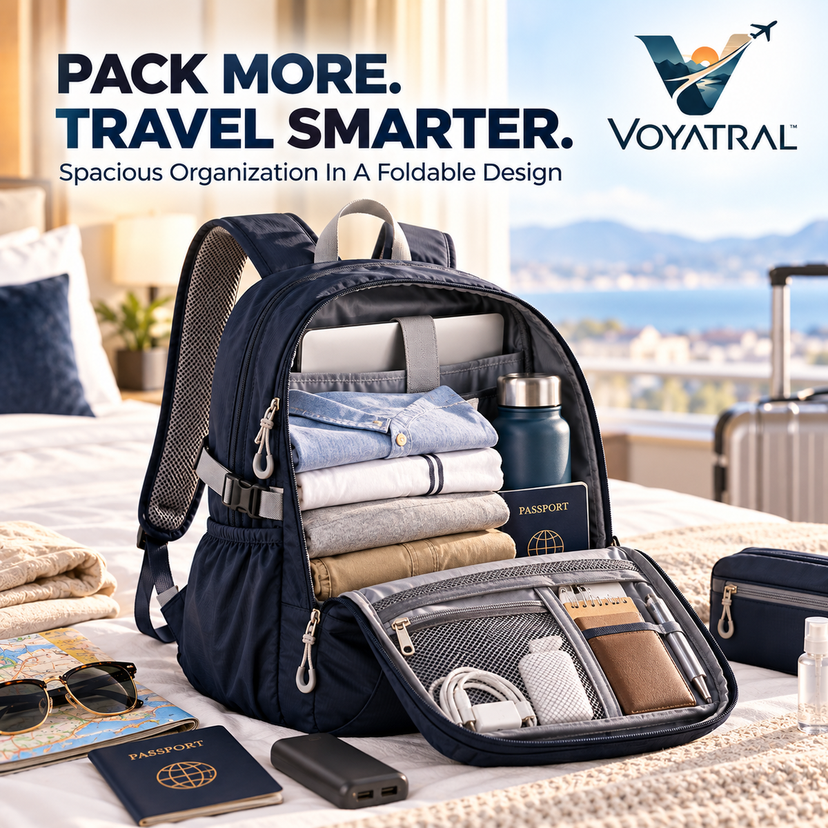Voyatral™ Foldable Backpack for Travel and Exploration